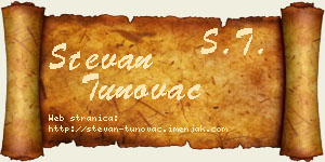 Stevan Tunovac vizit kartica